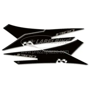 Adesivi per moto 2 Adesivi in gel 3D per protezione poggiapiedi - Compatibili con Kawasaki J300 - Product Image 2