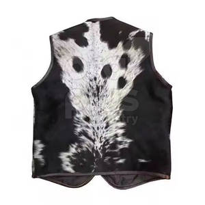 Gilet en cuir de vache véritable pour homme - Style classique de plein air, vêtement décontracté, service OEM - Product Image 2