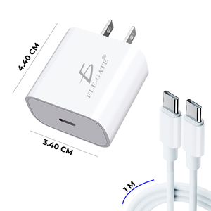 Adattatore di Ricarica Rapida USB-C da 20W con Funzione PD e Uscita 5V/3A per Prese EU, US, UK, per Auricolari e Uso Industriale - Product Image 4