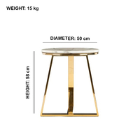 Centre de table rond en acier inoxydable et laiton au design personnalisé de style moderne Fabricant direct d'usine en Inde