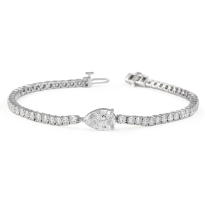 Pulsera de Diamantes de Laboratorio de 4.5 Quilates con Diamantes en Forma de Pera, Elegantes Pulseras y Brazaletes de Diamantes - Product Image 1