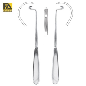 Aiguille de Deschamps à bout arrondi, pour droitier, en acier inoxydable, instrument chirurgical ORL, certifié CE Classe I, manuel, best-seller - Product Image 3