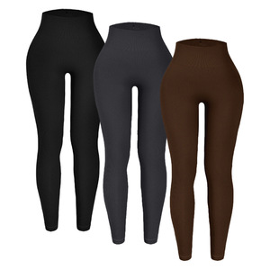 Venta al por mayor Scrunch Butt Yoga Leggings de cintura alta pantalones de fitness sin costuras para las mujeres entrenamiento gimnasio Squat Proof Activewear - Product Image 3
