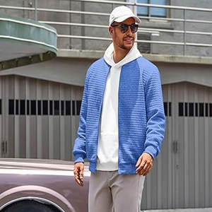 Último diseño al por mayor hombres Vintage Denim Bomber chaqueta invierno ligero cremallera Logo impresión ropa Casual 2025 - Product Image 4