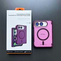 Casing Ponsel Magnetik Berbahan Karet untuk iPhone Duo