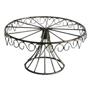 Dark Finished Handmade <b>Iron</b> <b>Wire</b> Eco-Friendly Dishwasher Safe Single Tier Cake Stand for Home Wedding Birthday Parties Tabletop - Product Image 6