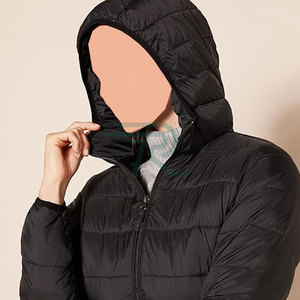 Manteau long matelassé pour femme Razorts International, avec capuche, léger, pour l'hiver, élégant, couleur unie, tissu respirant - Product Image 4