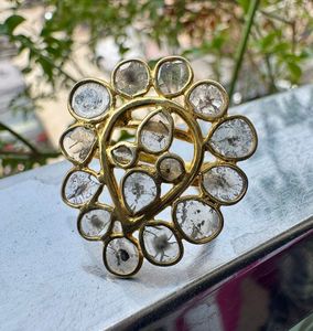 Bague originale en argent sterling 925 avec diamant naturel, monture en plaqué or, mariage religieux, fiançailles, cadeau de fête, Moissanite - Product Image 1