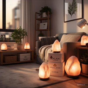 โคมไฟเกลือหิมาลายันธรรมชาติ6-8กก. ตกแต่งบ้านปรับแต่งได้ตามต้องการคุณภาพที่ดีที่สุดฮวงจุ้ยต่ำดอกไม้ที่ได้รับแรงบันดาลใจจากสัตว์ความรัก - Product Image 4