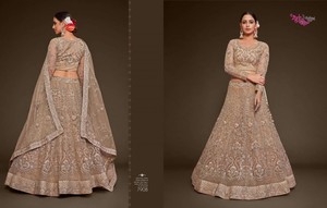 Designer Soft Net Lehenga Choli catalogue complet disponible au tarif de gros, collection premium au prix de gros. - Product Image 5
