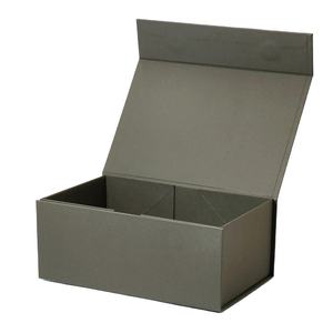 A5 <b>Foldable</b> Rigid Gift <b>Box</b> in Graphite Gray Ready Stock Wholesale Packaging for Events Parties & Gifts - Product Image 1