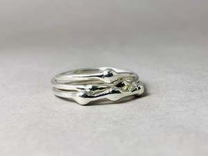 Anillos apilables minimalistas de triple banda, venta al por mayor, joyería de diseño clásico a la moda, joyería de plata de ley 925 a la moda - Product Image 2