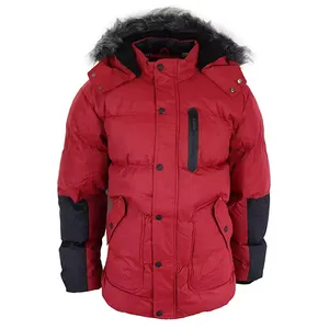Veste matelassée légère pour homme en laine peignée imperméable et respirante à capuche pour un usage quotidien décontracté, activités de plein air en hiver, taille - Product Image 1