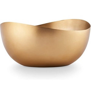 Bol alimentaire en acier inoxydable doré poli, qualité supérieure, taille et forme personnalisées, en promotion - Product Image 1