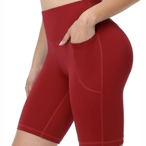 Nouveau 2025 Exigible Prix bon marché Ensemble de yoga sans couture pour femmes Shorts Leggings OEM, sans couture, short taille haute avec poches - Product Image 4