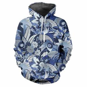 Sweat à capuche pour hommes à la mode de haute qualité imprimé fleurs et plantes motifs impression numérique décontracté à manches longues à capuche tissu épais - Product Image 1