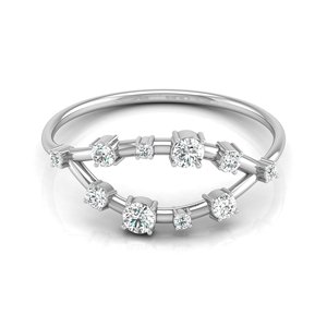 Avarta Bijoux Bague en or blanc 14 carats DUPLE 9 À 5 WORKWEAR Lab Grown Diamond RING - Product Image 1