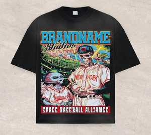 เสื้อยืดยูนิเซ็กซ์ทรงโอเวอร์ไซส์ผ้าฝ้าย100% พิมพ์ลายโอเวอร์ไซส์ดีไซน์และขนาดงานออกแบบได้ตามต้องการ - Product Image 4