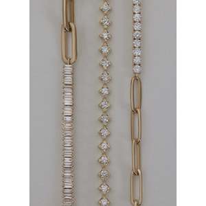 Bracelet Tennis Link Diamant Baguette Serena – Collection de Bijoux Diamantés Élégants - Product Image 4