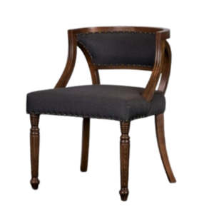 Fauteuil à bascule moderne avec structure en teck massif, mousse et tissu en coton doux pour salon - Product Image 1