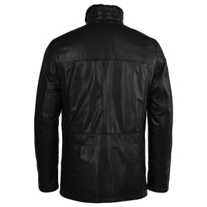 Chaqueta forrada de piel de cordero y piel de oveja para hombre, chaqueta de moto hecha en marrón de alta calidad, venta al por mayor - Product Image 6