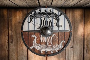 ถ้วยไวกิ้งสีเทาเงินที่ถูกต้องตามประวัติศาสตร์ใบมีดเหล็กกล้าคาร์บอนสูงที่มีแผ่นแยกสามารถปรับแต่งได้สำหรับ DIY และ OEM - Product Image 5