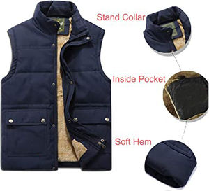 Chaleco de invierno sin mangas para hombre, chaleco acolchado ligero personalizado, chaqueta impermeable con soporte de marca personalizada, <span class=keywords><strong>Anorak</strong></span> tejido informal - Product Image 4