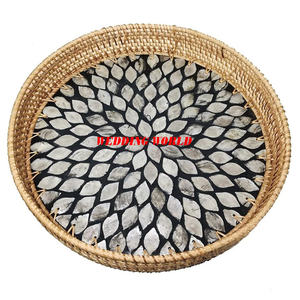 ถาดหวายแฟนซีถาดรองจานหวายสำหรับงานแต่งงานดีไซน์เนอร์งานแฮนด์เมดคุณภาพระดับพรีเมียมถาดหวาย - Product Image 3