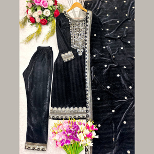 Presentación de terciopelo viscoso 9000 puro de diseñador exclusivo con fabricante de colecciones de trajes de fiesta pesados de Royal Export - Product Image 3