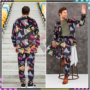 Conjunto Deportivo de 2 Piezas para Hombre, Chaqueta Cortavientos con Cierre de Cremallera y Pantalones Deportivos Ligeros con Forro de Malla, para Entrenamiento, Correr, Deporte y Uso Casual - Product Image 6