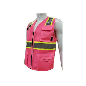 Chaleco de Seguridad de Trabajo a Precio Accesible, Alta Visibilidad con Múltiples Bolsillos, Tela de Lona Económica, Decoración Casual con Estampado - Product Image 4