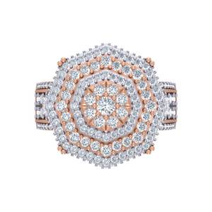 แหวนฮิปฮอปผู้ชายทองคำแท้ 10k ประดับเพชรเลี้ยงในห้องปฏิบัติการ แหวนแต่งงาน/หมั้นเพชรวินเทจสำหรับเธอ - Product Image 2