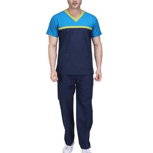 Conjunto de traje médico para hombre, cómodo, ligero, manga corta, Top y pantalones, uniforme sanitario para médicos y enfermeras - Product Image 4