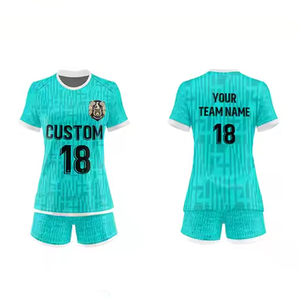 Ensemble respirant complet de sublimation uniforme de football impression numérique conception personnalisée femmes maillot de football uni kit de vêtements de sport pour dames - Product Image 1