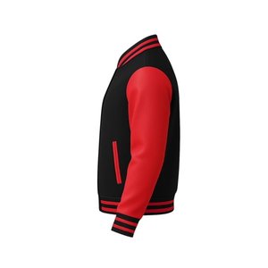 Chaqueta informal de cuero de lana sólida para hombre, cuello levantado, cierre de cremallera, abotonado, Varsity, otoño, Original, XS, revestimiento teñido liso - Product Image 2