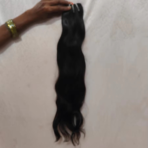 100% Unprocessed Natural Raw Hairs Natural Processed Reinforced Weft 7A Loose Wave Indian Hair Extension Temple Hair - Product Image 1