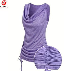 Débardeur décontracté surdimensionné pour femme fabriqué en usine, meilleur prix, séchage rapide, respirant, polyester/coton, vêtements de sport - Product Image 5