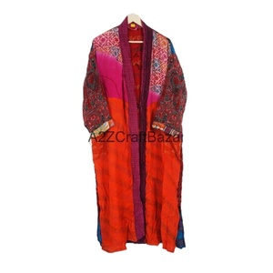 Vestido maxi de seda floral indio Vintage para mujer, ropa de dormir con logotipo frontal liso, paquete combinado, vestido de baño - Product Image 4