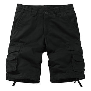 Pantalones cortos cargo de sarga de algodón de calle alta para hombre OEM diseño de cintura media con bordado salvaje con patrón sólido transpirable multibolsillos - Product Image 3