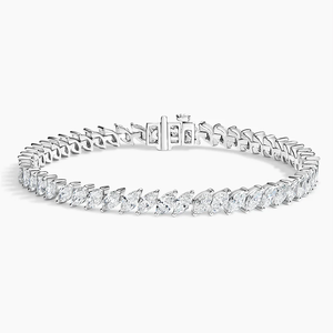 Mode 8 pouces Marquise coupe Moissanite diamant Tennis Bracelet luxe 925 argent avec bijoux étincelants cadeau à la mode pour elle - Product Image 3