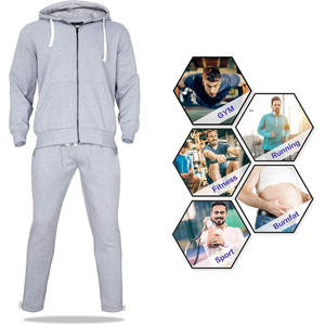 Conjunto de chándal gris clásico personalizado con capucha para hombre, complemento de armario versátil y elegante para chándales de hombre - Product Image 5