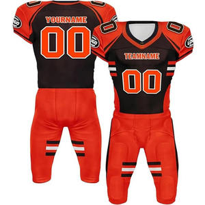 2025 ensemble d'uniformes de football américain à sublimation personnalisée matériau respirant en polyester de haute qualité et uniforme avec logo personnalisé - Product Image 1