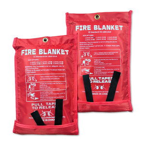 Ev Fire Resistant Fiberglass Fire <b>Blanket</b> Emergency Fire Fighting Equipment 550C Heat Resistant Customizable Size White 0.45mm - Product Image 1