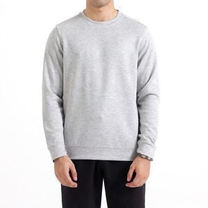 Vente en gros de sweat-shirt en coton uni personnalisé de qualité supérieure logo imprimé pull en éponge français sweat-shirt à col rond pour hommes - Product Image 5
