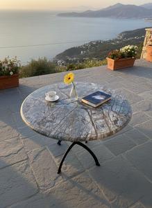 Sceau en agate poli artisanal, motif floral religieux, décoration de luxe pour la maison - Table en agate pour le salon - Table de maison - Bureau - Product Image 2