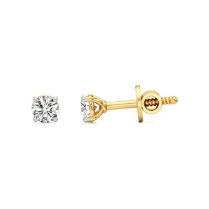 Boucles d'oreilles clous scintillantes en diamant pour bébés filles - Product Image 3
