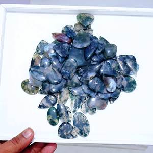 Ágata Musgosa Natural, Piedras Preciosas de Alta Calidad AAA+, Cabujón Suelto de Cuarzo Ágata Musgosa, Forma Mixta Personalizable para Joyería - Product Image 3