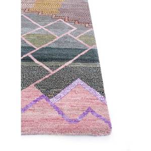 Manchaha Ivory Hand Knotted Wool Bamboo Silk Rug 10mm Thick Geometric Abstract Pattern <b>Rectangular</b> Hallway for Home Use-Les-1476 - Product Image 4