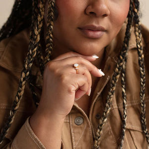 Elegante anillo de matrimonio de diamantes de oro de 18 quilates, nuevo diseño, joyería fina de oro sólido con diamantes reales, joyería ODM al por mayor - Product Image 6