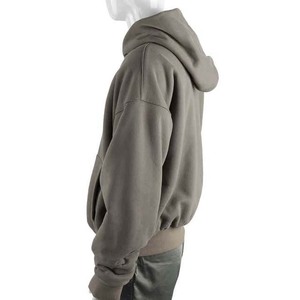 Streetwear Custom Heavyweight Cotton Vintage Acid Wash Zipper Up <b>Hoodie</b> for <b>Men</b> Casual Wear Winter <b>Grey</b> Color OEM Custom Hoodies - Product Image 3
